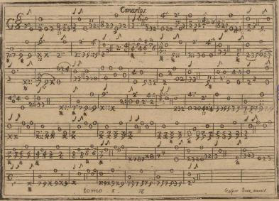 Canarios original tablature.